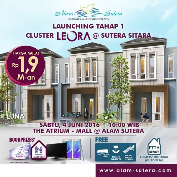 Launching Cluster Leora Alam Sutera PROPERTINDO 123