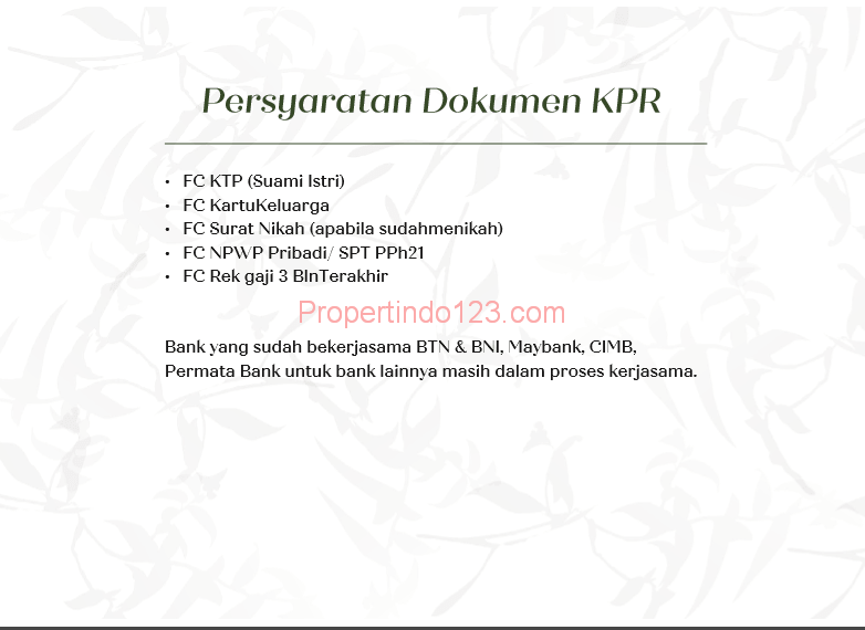 PERSYARATAN DOKUMEN KPR