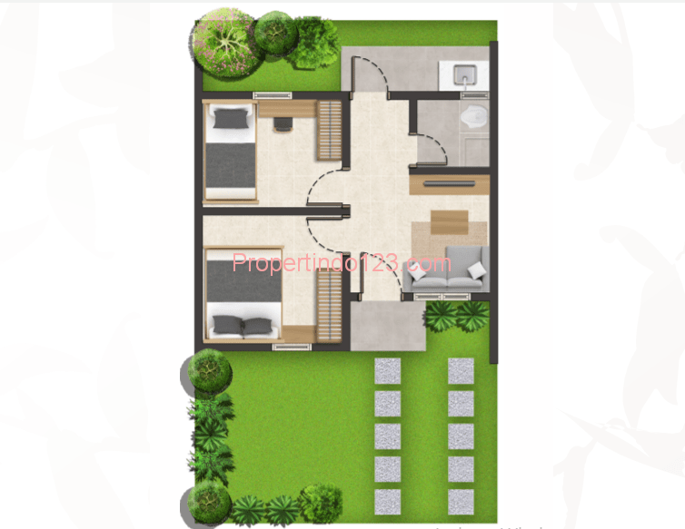 FLOOR PLAN TIPE DELUXE 27/60 (6 X 10)