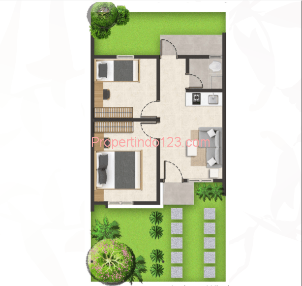 FLOOR PLAN TIPE DELUXE 36/72 (6 X 12)