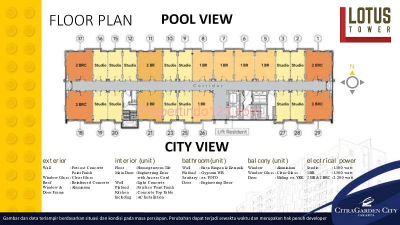 CitraGarden City Jakarta Barat - Floor Plan | Propertindo123.com