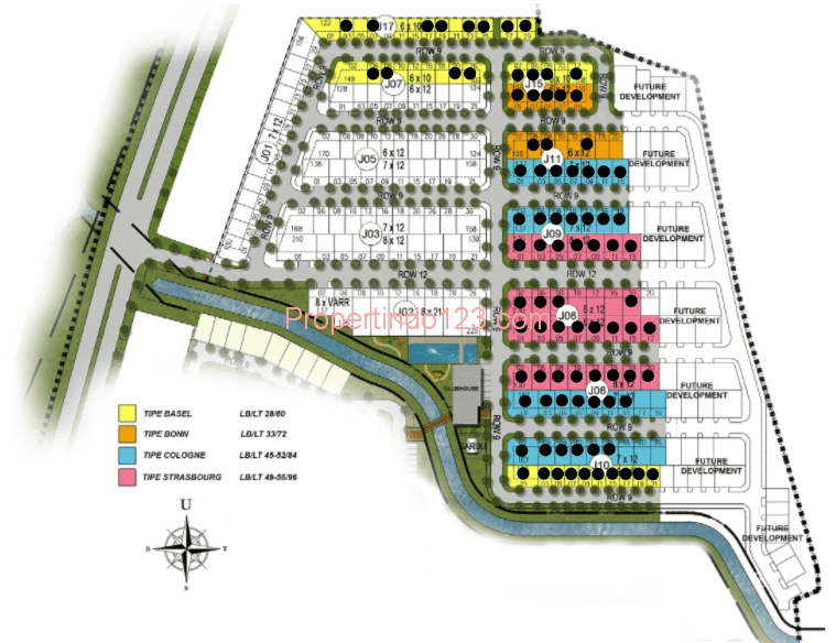 Site Plan Rhine Citra Sentul Raya | Propertindo123